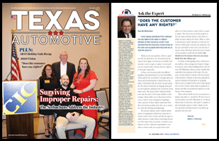 December 2019 Texas Automotive Magazine Robert L McDorman